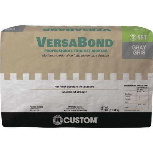 Custom Building Products VersaBond 25 Lb. Gray Fortified Thin-Set Mortar