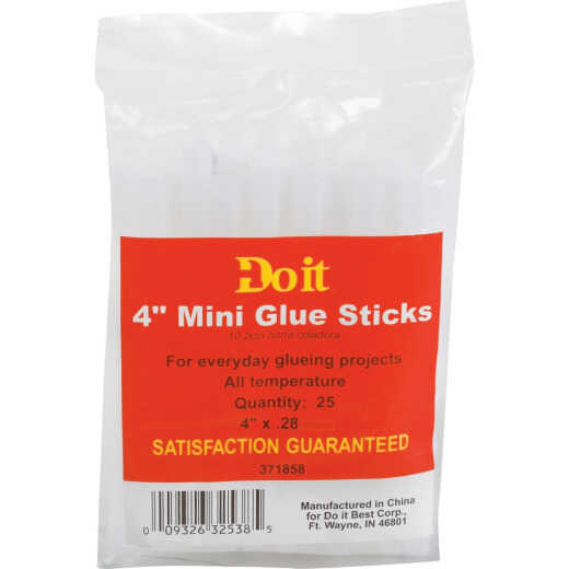 Do it 4 In. Mini Clear Hot Melt Glue (25-Pack)
