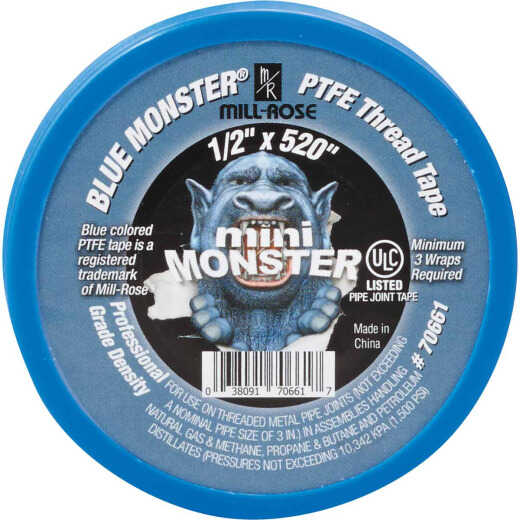 BLUE MONSTER 1/2 In. x 520 In. Blue Thread Seal Tape