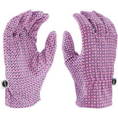 Miracle-Gro Women's Polyester & Cotton Dotted Grip Planting Gloves, Medium/Large