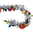 F C Young 8 Ft. Die-Cut Jumbo Colored Garland Assortment with Bulbs Image 4